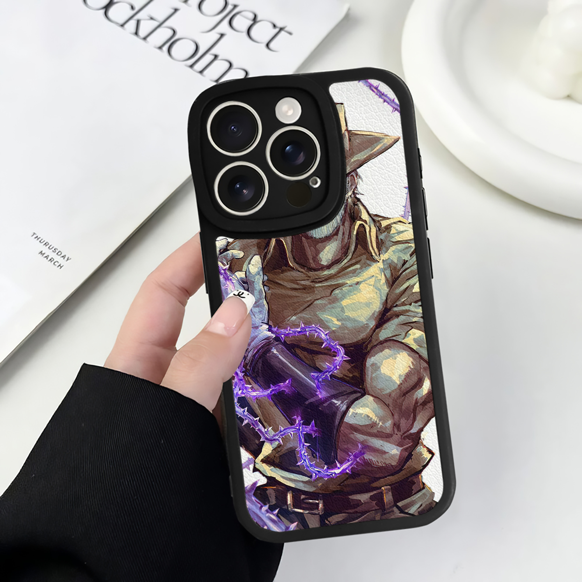 （画像用） ジョジョの奇妙な冒険 JoJo's Bizarre Adventure 【iPhone 16シリーズ対応】シリコンスマホケース（レザー調） 材質：シリコン